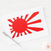 Japanische wachsende Sonnenflagge Rechteckiger Aufkleber (Umschlag)