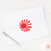 Japanische wachsende Sonnenflagge Runder Aufkleber (Umschlag)