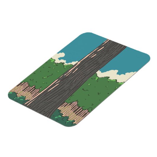 Japanische Wald Bäume Magnet (Linke Seite)