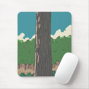 Japanische Wald Bäume Mousepad