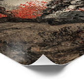 Japanische Wasserfall Zen Art Print Wall Decke Poster (Ecke)