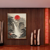 Japanische Wasserfall Zen Art Print Wall Decke Poster