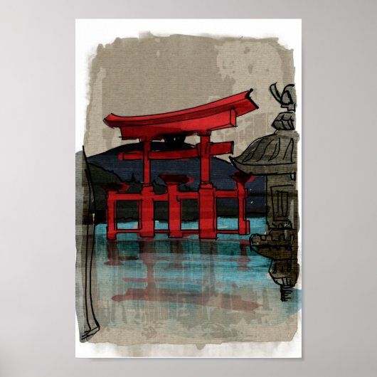 Japanische Wasserfarbe 2 Poster (Vorne)