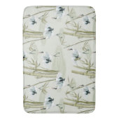 Japanische Wasserfarbe Asiatische Kunst Bambus Vog Badematte (Vorderseite Vertikal)