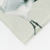 Japanische Wasserfarbe Asiatische Kunst Bambus Vog Fleecedecke (Ecke)