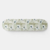 Japanische Wasserfarbe Asiatische Kunst Bambus Vog Skateboard (Horizontal)