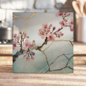 Japanische Wasserfarbe Cherry Blossom Kintsugi Fliese