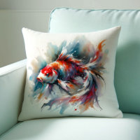 Japanische Wasserfarbe Koi Fish Pillows