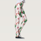 Japanische Wasserfarbe Kunst Koi Fisch Lotus Lily Leggings (Rechts)