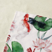 Japanische Wasserfarbe Kunst Koi Fisch Lotus Lily Strandtuch (Beispiel)