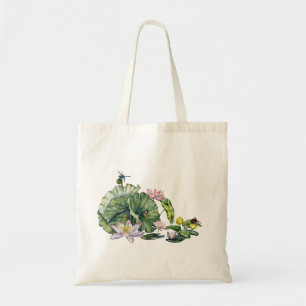 Japanische Wasserlilien und Lotus-Blume Tragetasche