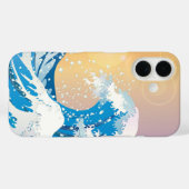 Japanische Wave Art Sunset Ocean Case-Mate iPhone Hülle (Rückseite (Horizontal))