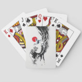 Japanische Wave , Heron, minimale Malkunst Spielkarten (Rückseite)