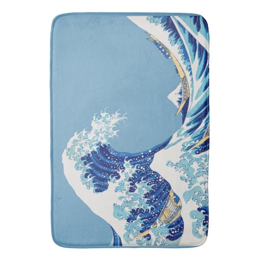 Japanische Wave Japandi Badematte (Vorderseite Vertikal)