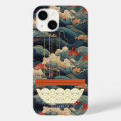 Japanische Wave Monogram Ramen Case-Mate iPhone Hülle (Rückseite)