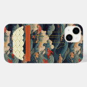 Japanische Wave Monogram Ramen Case-Mate iPhone Hülle (Rückseite (Horizontal))