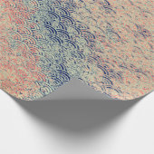 JAPANISCHE WAVE PATTER BLUES UND PINKS GESCHENKPAPIER (Ecke)