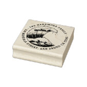 Japanische Wave Round Family Name Rücksendeadresse Gummistempel (Stempel)