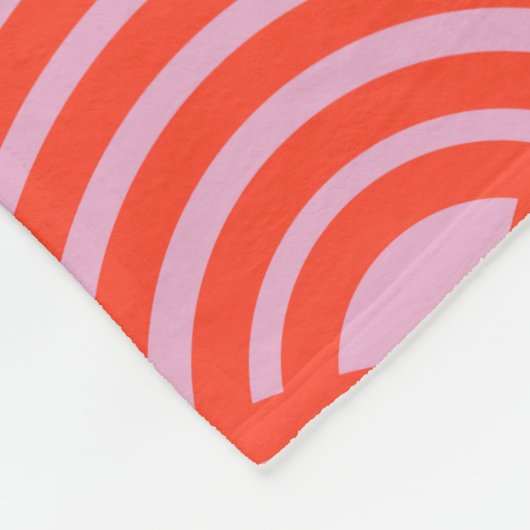 Japanische Wave Seigaiha Pattern Rosa Fleecedecke (Ecke)