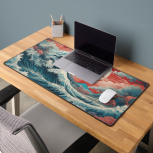 Japanische Waves Desk Mat Schreibtischunterlage