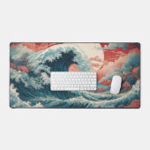 Japanische Waves Desk Mat Schreibtischunterlage (Tastatur & Maus)