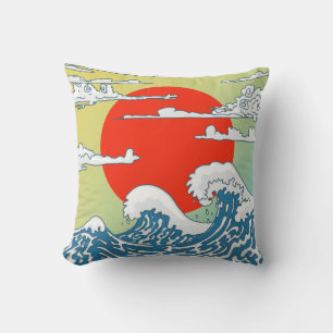 Japanische Waves Kissen