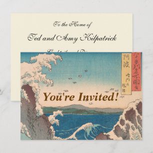 Japanische Waves Naruto Whirlpool Artwork Einladung