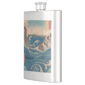 Japanische Waves Naruto Whirlpool Artwork Flachmann (Links)