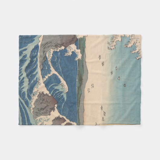 Japanische Waves Naruto Whirlpool Artwork Fleecedecke (Vorderseite (Horizontal))