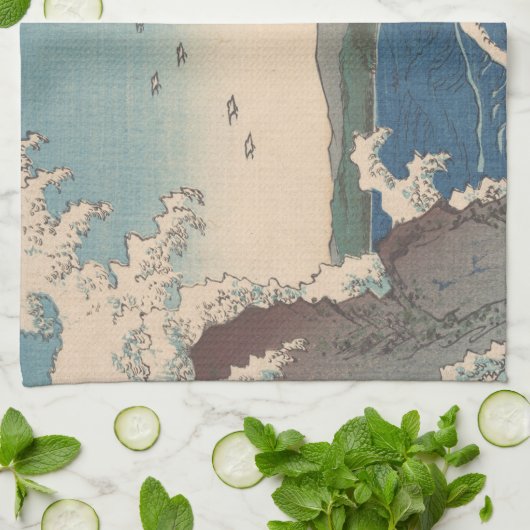 Japanische Waves Naruto Whirlpool Artwork Geschirrtuch (Gefaltet)