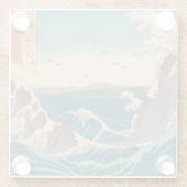 Japanische Waves Naruto Whirlpool Artwork Glasuntersetzer (Rückseite)