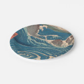 Japanische Waves Naruto Whirlpool Artwork Pappteller (Schrägansicht)