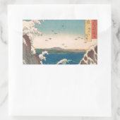 Japanische Waves Naruto Whirlpool Artwork Rechteckiger Aufkleber (Tasche)