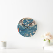 Japanische Waves Naruto Whirlpool Artwork Runde Wanduhr (Zuhause)