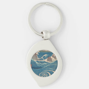 Japanische Waves Naruto Whirlpool Artwork Schlüsselanhänger