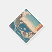 Japanische Waves Naruto Whirlpool Artwork Serviette (Ecke)