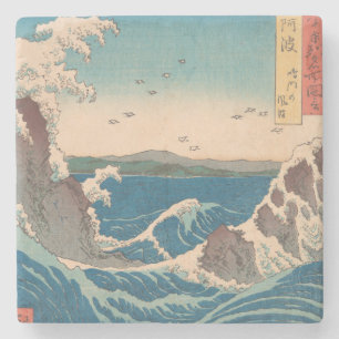 Japanische Waves Naruto Whirlpool Artwork Steinuntersetzer