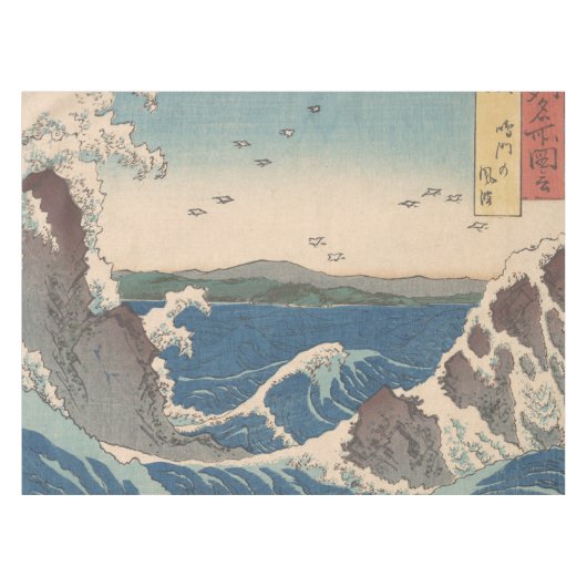 Japanische Waves Naruto Whirlpool Artwork Tischdecke (Vorderseite (Horizontal))