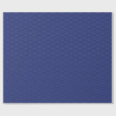 Japanische Waves, Navy Blue auf Indigo Blue Geschenkpapier (Flach)