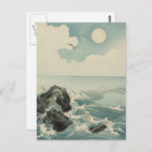 Japanische Waves Postkarte (Vorne/Hinten)