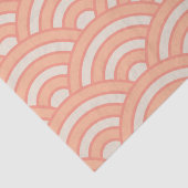 Japanische Waves Seigaiha Pattern Peach Fuzz Seidenpapier (Detail)