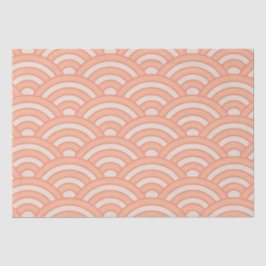 Japanische Waves Seigaiha Pattern Peach Fuzz Seidenpapier