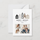 japanische Weihnachtshäuser 3 Foto chic Mitteilungskarte (Vorderseite)