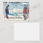 Japanische Weihnachtskarte Mitteilungskarte (Vorne/Hinten)