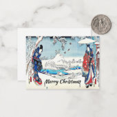 Japanische Weihnachtskarte Mitteilungskarte (Vorderseite/Rückseite Beispiel)