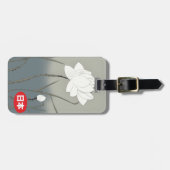 Japanische Weiße Rose Gepäckanhänger (Vorderseite horizontal)