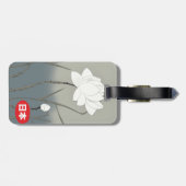 Japanische Weiße Rose Gepäckanhänger (Rückseite horizontal)