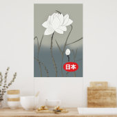 Japanische Weiße Rose Poster (Küche)