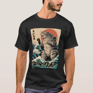 Japanische Welle Katze Ukiyo-e ???? ??? T-Shirt