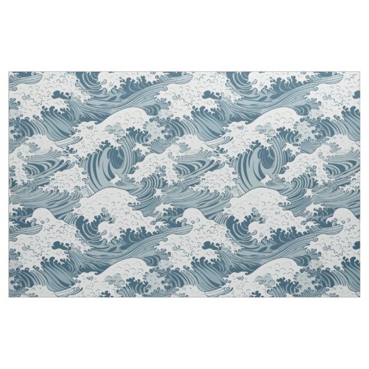 Japanische Welle Stoff (Fat Quarter (45,7 x 55,9 cm))